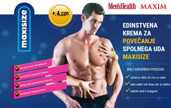 Maxisize gel za povečanje penisa, recenze, názory, Slovenija